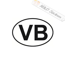 2x Virginia Beach Eurostyle bumper sticker Vinyl Decal Sticker Different colors & size for Cars/Bikes/Windows