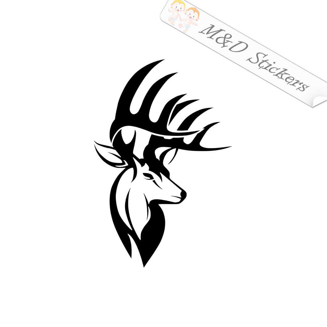 2x Deer Vinyl Decal Sticker Different colors & size for Cars/Bikes/Windows