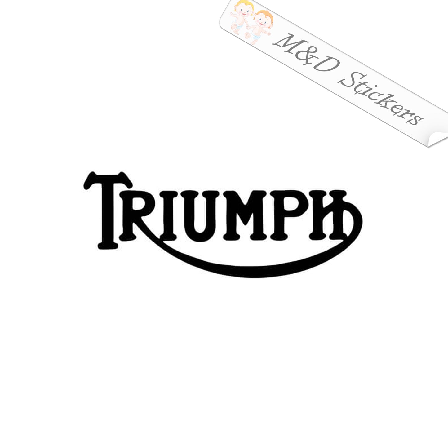 2x Triumph Logo Vinyl Decal Sticker Different colors & size for Cars/Bikes/Windows