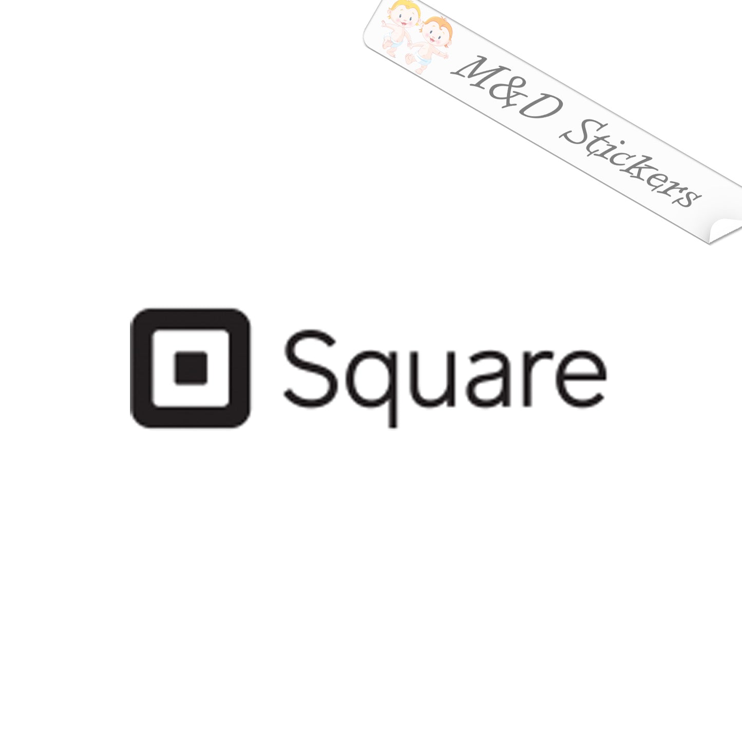 2x Square sign Vinyl Decal Sticker Different colors & size for Cars/Bikes/Windows