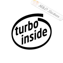 2x Turbo inside Vinyl Decal Sticker Different colors & size for Cars/Bikes/Windows