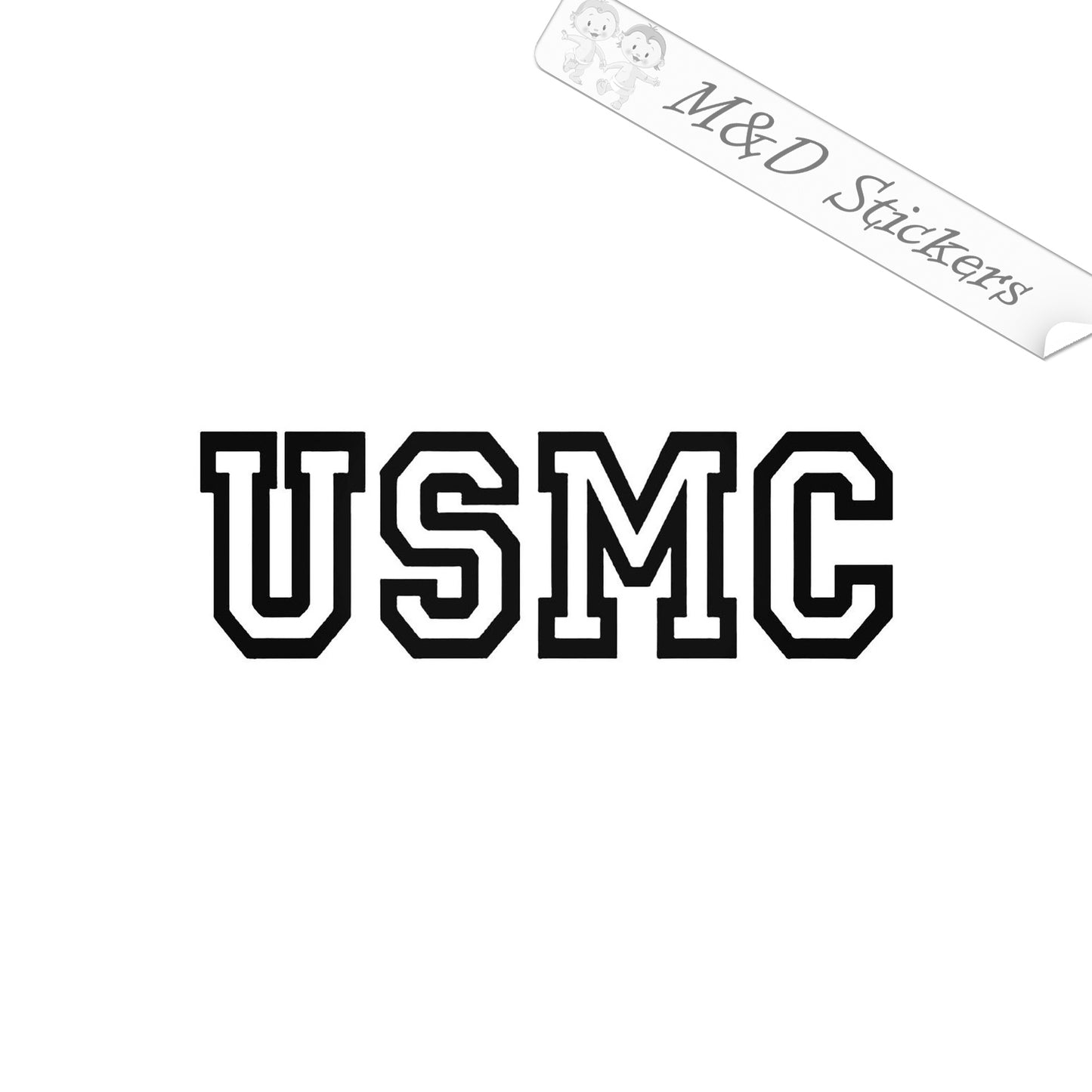 2x USMC Marines Vinyl Decal Sticker Different colors & size for Cars/Bikes/Windows