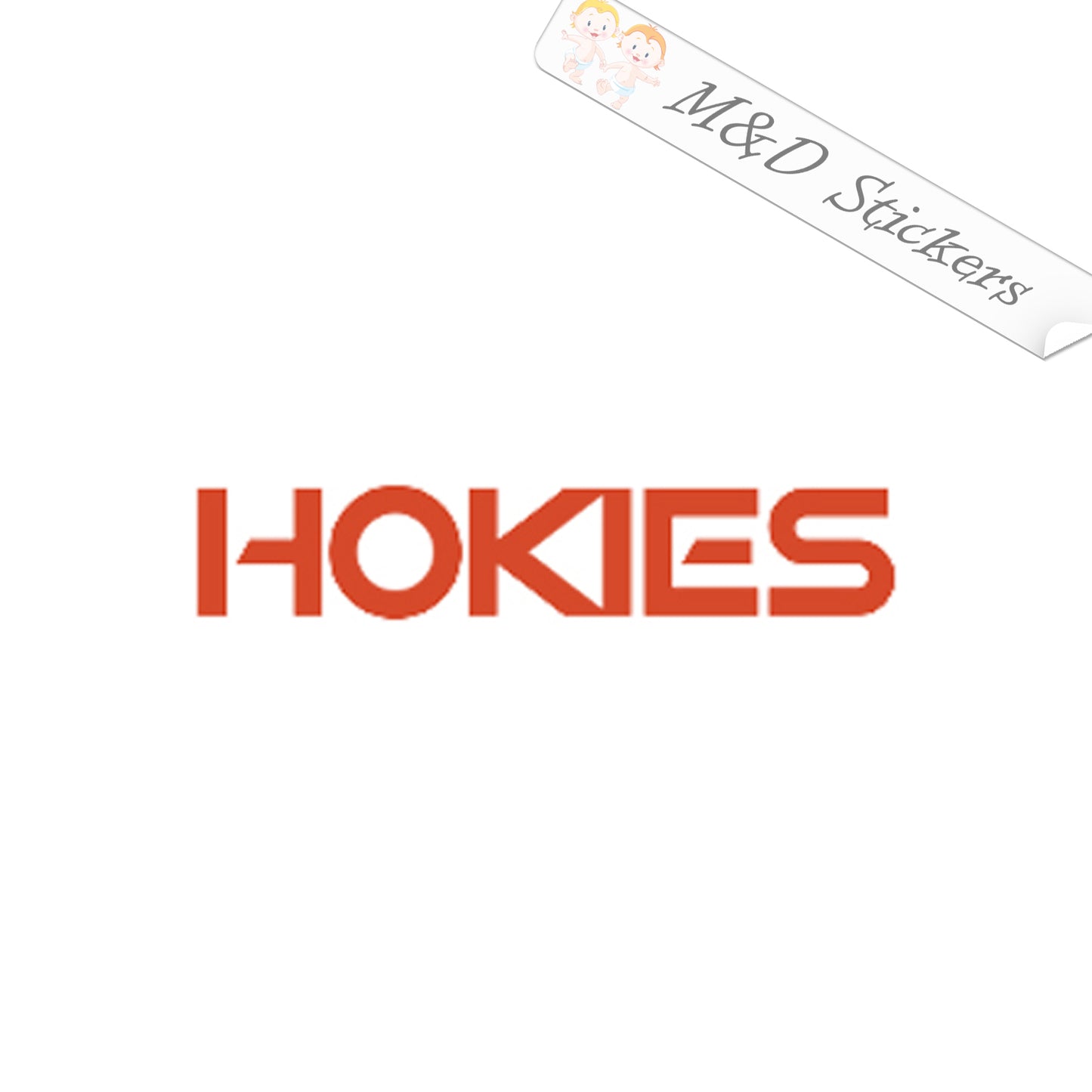 2x Virginia Tech Hokies Vinyl Decal Sticker Different colors & size for Cars/Bikes/Windows