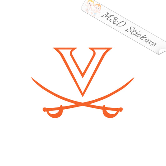 2x Virginia Cavaliers UVA Logo Vinyl Decal Sticker Different colors & size for Cars/Bikes/Windows