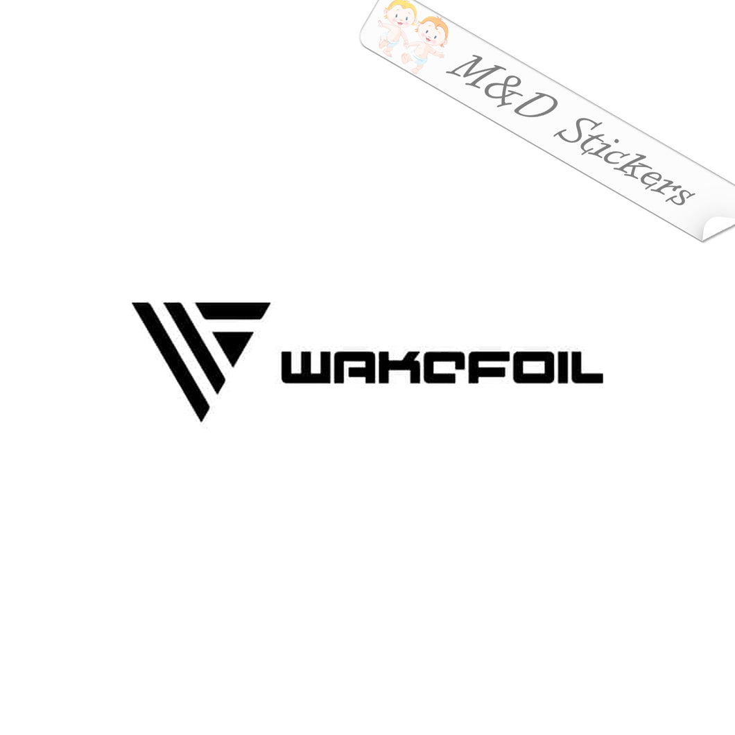 2x Wakefoil Surf Hydrofoil Logo Vinyl Decal Sticker Different colors & size for Cars/Bikes/Windows