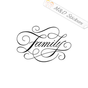 2x Family Vinyl Decal Sticker Different colors & size for Cars/Bikes/Windows