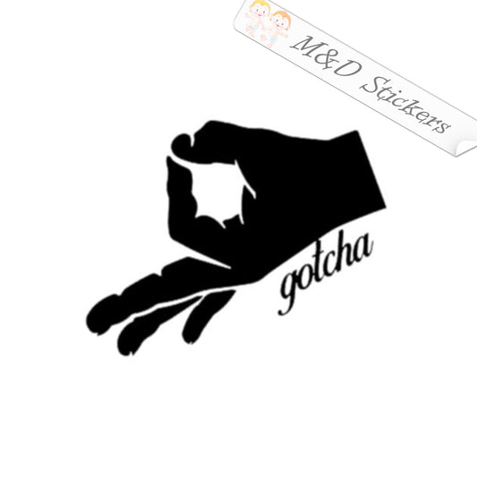 2x Circle Game Gotcha Vinyl Decal Sticker Different colors & size for Cars/Bikes/Windows