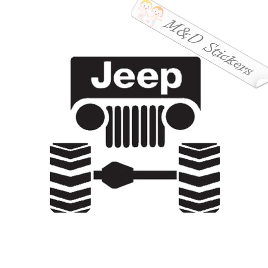 2x Jeep Vinyl Decal Sticker Different colors & size for Cars/Bikes/Windows