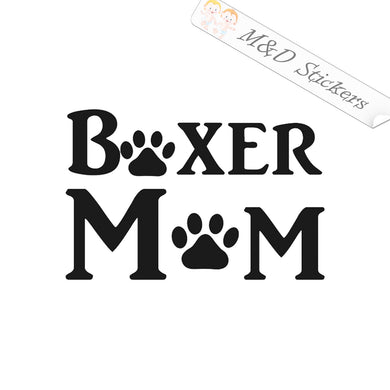 2x Boxer Mom Dog Vinyl Decal Sticker Different colors & size for Cars/Bikes/Windows