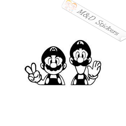 2x Super Mario brothers Video Game Vinyl Decal Sticker Different colors & size for Cars/Bikes/Windows