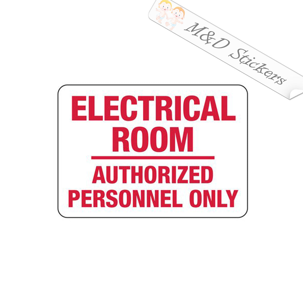 2x Electrical room sign Vinyl Decal Sticker Different colors & size for Cars/Bikes/Windows