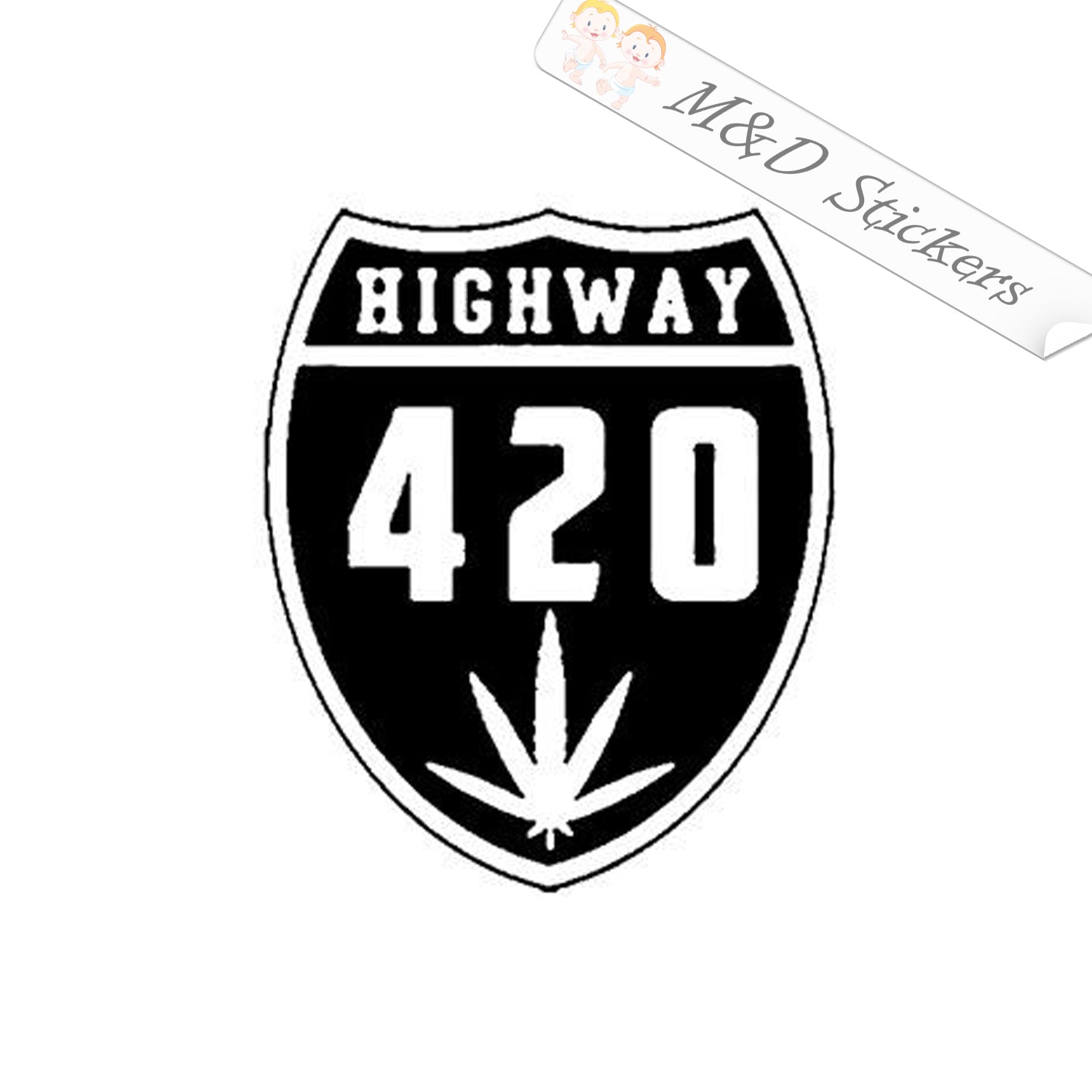 2x 420 Highway Vinyl Decal Sticker Different colors & size for Cars/Bi ...