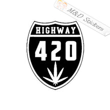 2x 420 Highway Vinyl Decal Sticker Different colors & size for Cars/Bikes/Windows