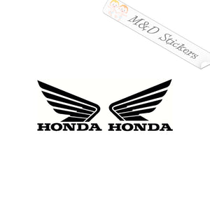 A pair of Honda wings Vinyl Decal Sticker Different colors & size for Cars/Bikes/Windows