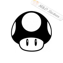 2x Super Mario Mushroom Video Game Vinyl Decal Sticker Different colors & size for Cars/Bikes/Windows
