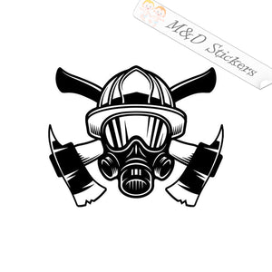 2x Firefighter axes Vinyl Decal Sticker Different colors & size for Cars/Bikes/Windows