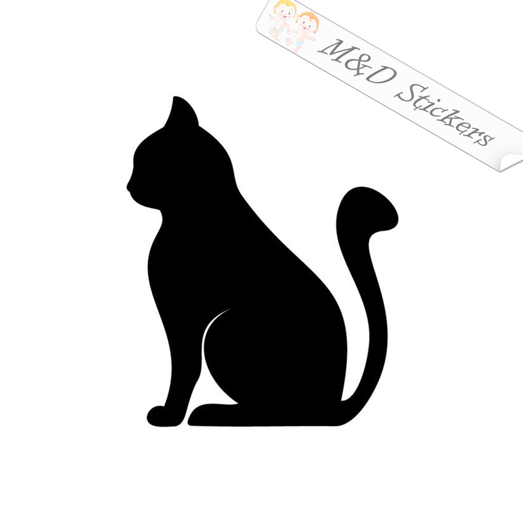2x Cat Vinyl Decal Sticker Different colors & size for Cars/Bikes/Windows