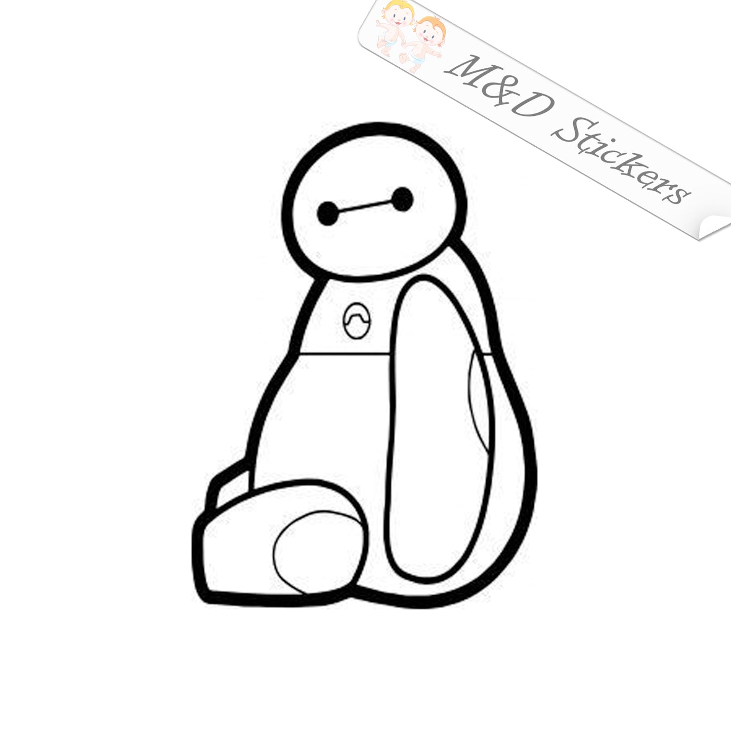 Baymax Big Hero 6 (4.5" - 30") Vinyl Decal in Different colors & size for Cars/Bikes/Windows