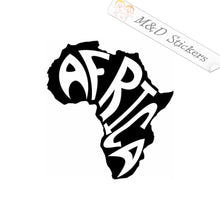 2x Africa continent shape Vinyl Decal Sticker Different colors & size for Cars/Bikes/Windows