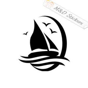 2x Yacht Vinyl Decal Sticker Different colors & size for Cars/Bikes/Windows