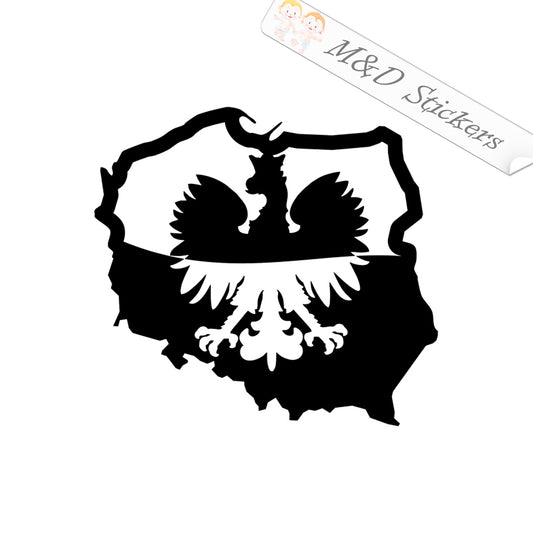 2x Polish Polska Eagle Flag Vinyl Decal Sticker Different colors & size for Cars/Bikes/Windows