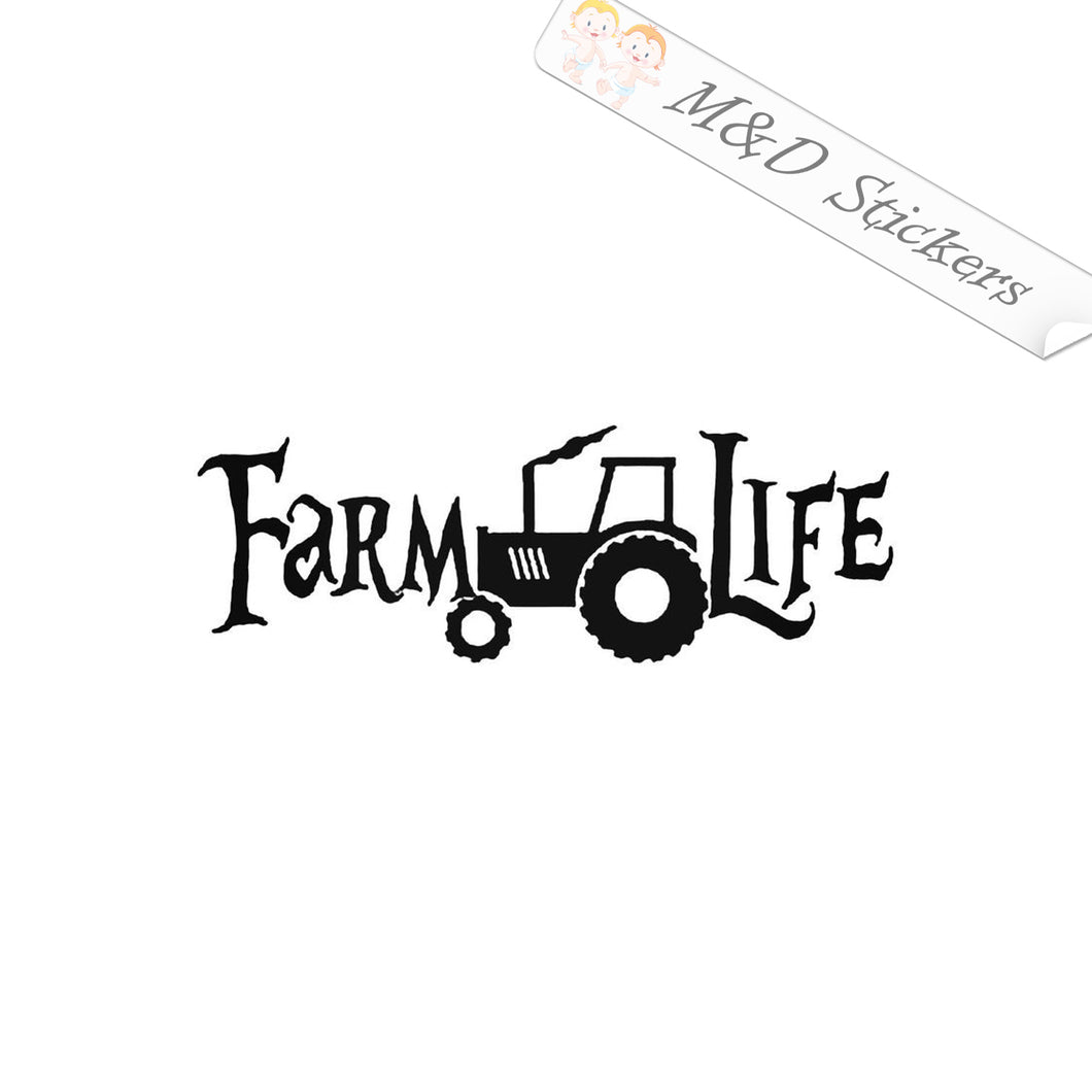2x Farm Life Vinyl Decal Sticker Different colors & size for Cars/Bikes/Windows