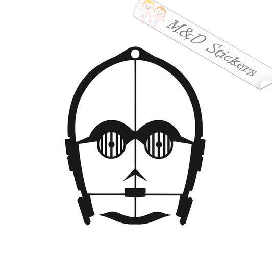 Star Wars c3po (4.5" - 30") Vinyl Decal in Different colors & size for Cars/Bikes/Windows
