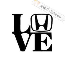 2x Love Honda Vinyl Decal Sticker Different colors & size for Cars/Bikes/Windows
