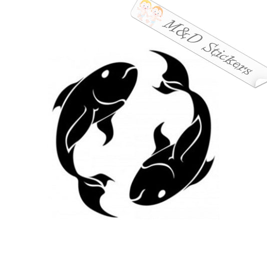 2x Pisces Horoscope Stars Vinyl Decal Sticker Different colors & size for Cars/Bikes/Windows