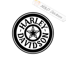 2x Round Harley-Davidson Logo Vinyl Decal Sticker Different colors & size for Cars/Bikes/Windows