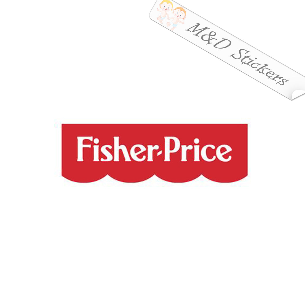 2x Fisher-Price kids toys logo Vinyl Decal Sticker Different colors & size for Cars/Bikes/Windows