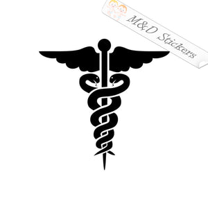 2x Medical symbol Vinyl Decal Sticker Different colors & size for Cars/Bikes/Windows