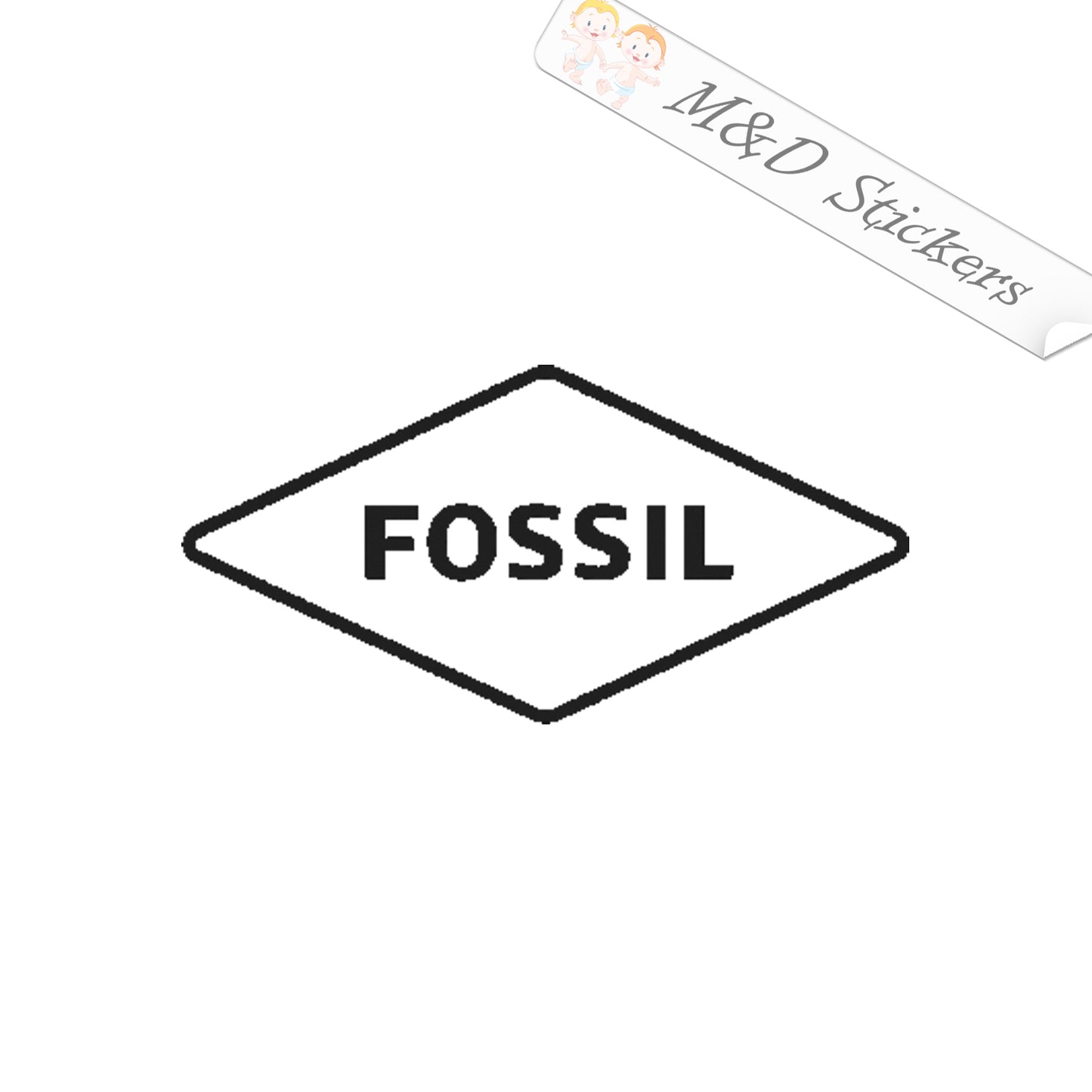 Fossil Logo (4.5" - 30") Vinyl Decal in Different colors & size for Cars/Bikes/Windows