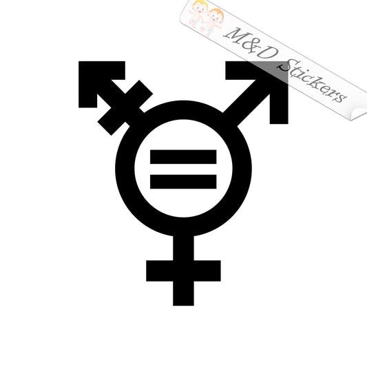 Transgender equality symbol (4.5" - 30") Vinyl Decal in Different colors & size for Cars/Bikes/Windows