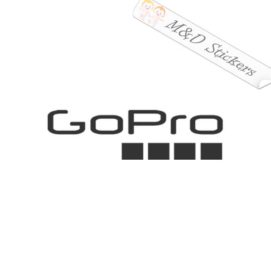 2x GoPro Logo Vinyl Decal Sticker Different colors & size for Cars/Bikes/Windows