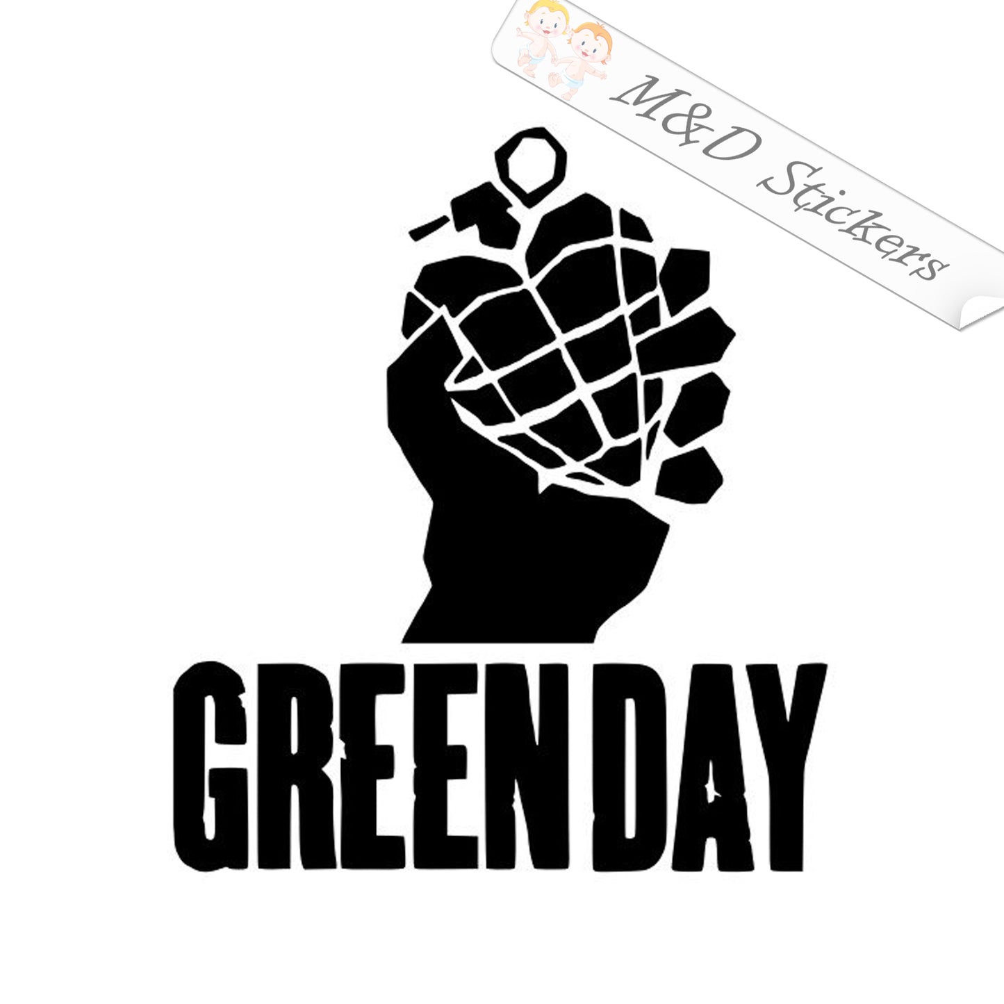 Green Day Music band Logo (4.5" - 30") Vinyl Decal in Different colors & size for Cars/Bikes/Windows