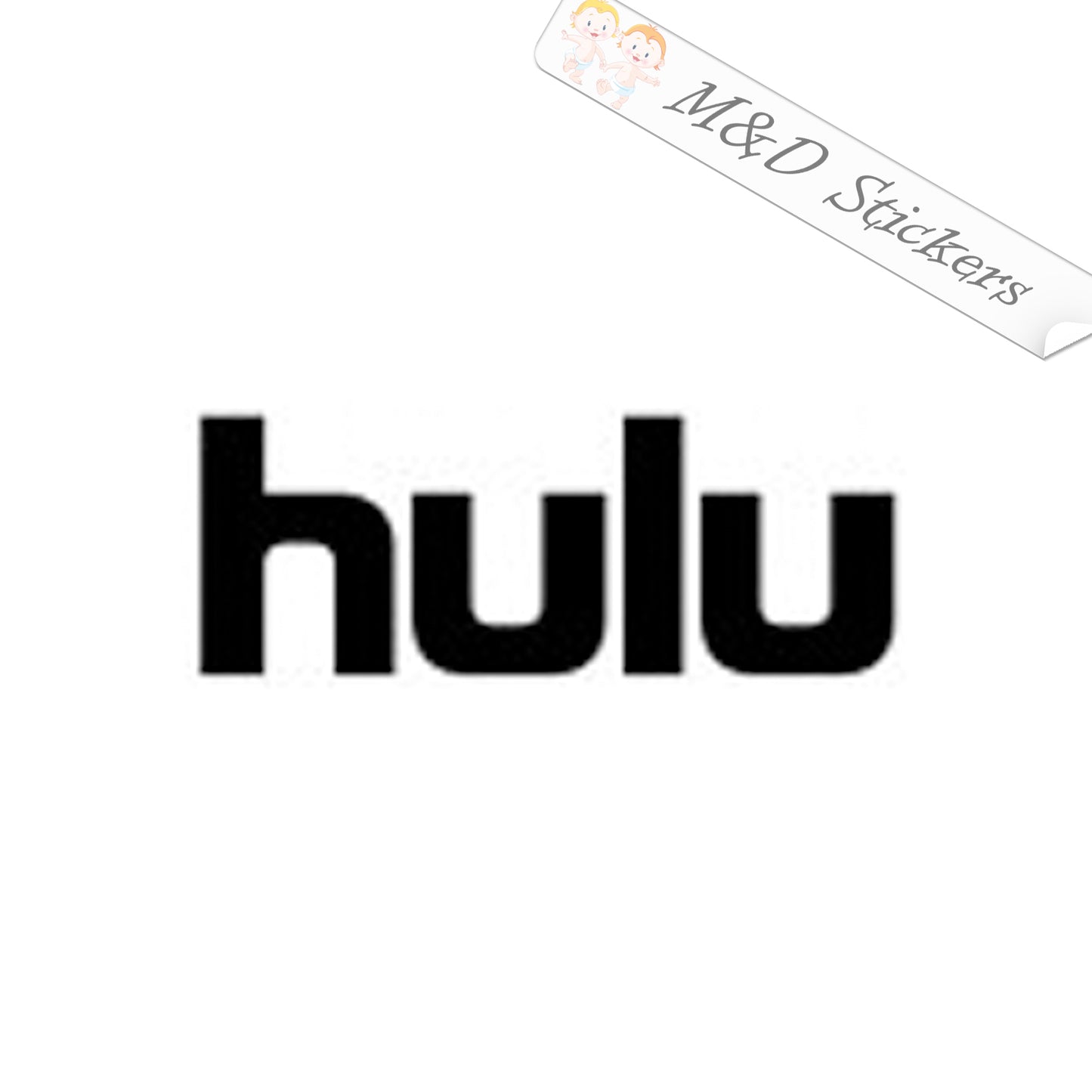 2x Hulu Vinyl Decal Sticker Different colors & size for Cars/Bikes/Windows