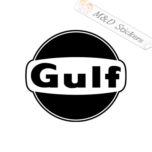 Gulf Logo (4.5" - 30") Vinyl Decal in Different colors & size for Cars/Bikes/Windows