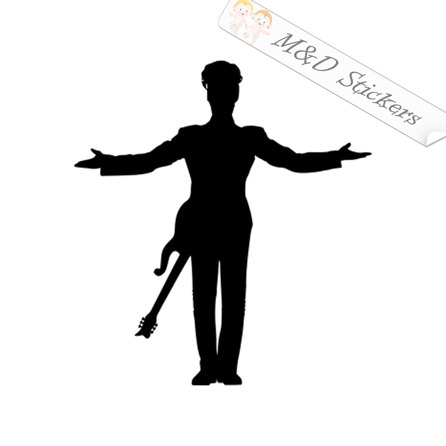 Prince Rogers Nelson Silhouette (4.5" - 30") Vinyl Decal in Different colors & size for Cars/Bikes/Windows