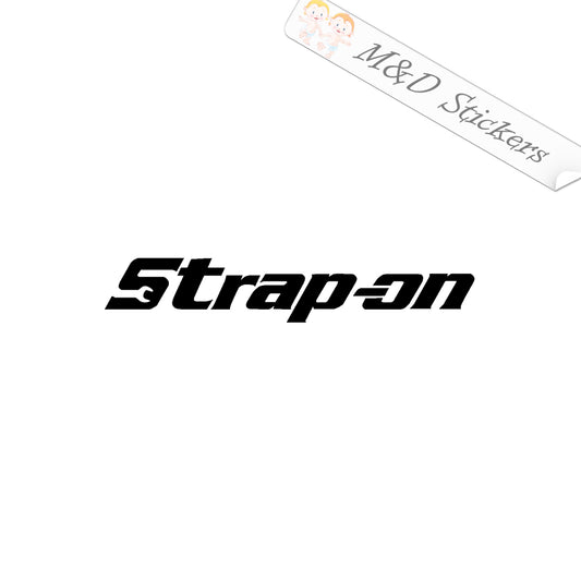 2x Funny Strap-on Logo Vinyl Decal Sticker Different colors & size for Cars/Bikes/Windows