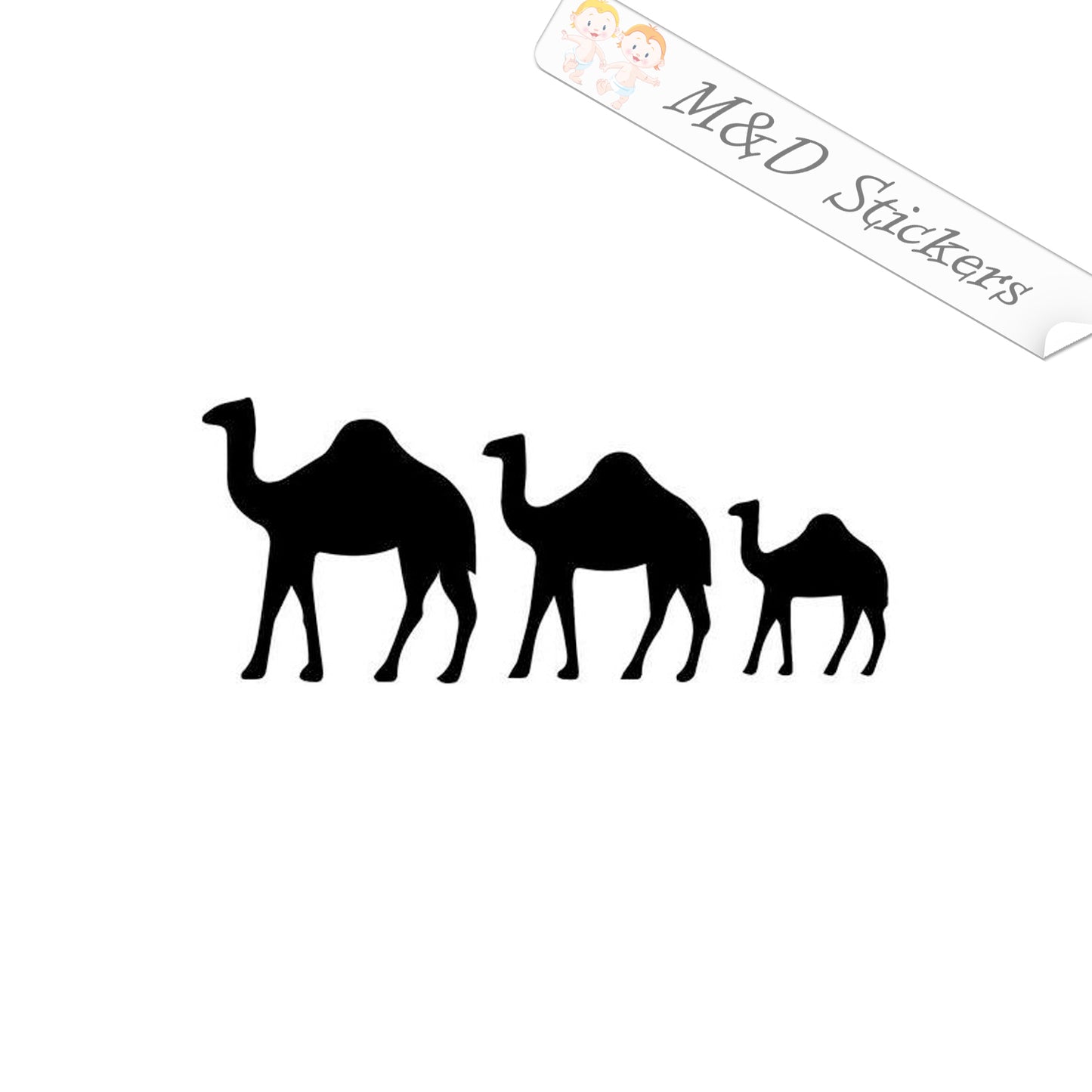 2x Camels Vinyl Decal Sticker Different colors & size for Cars/Bikes/Windows
