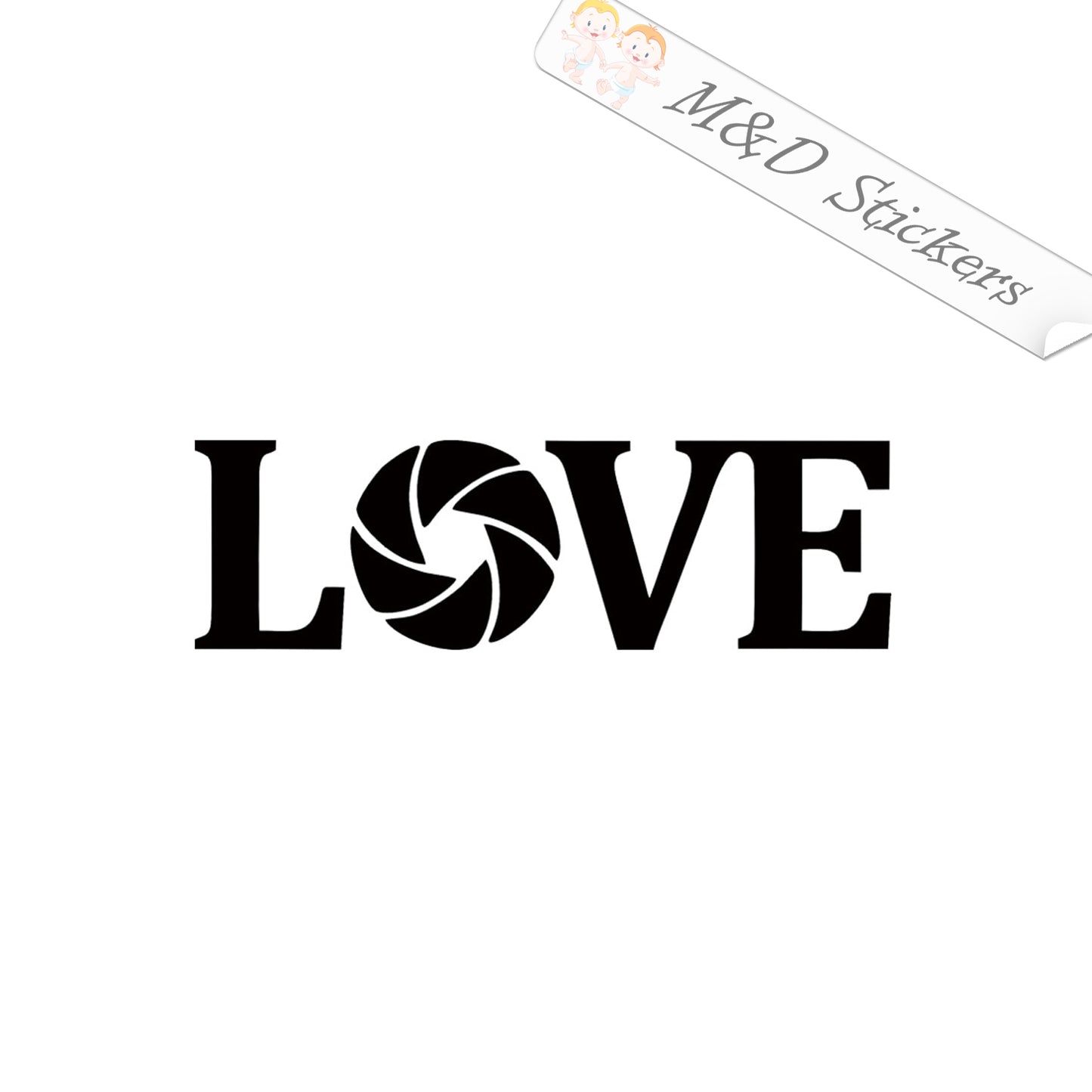 2x Love Photography Vinyl Decal Sticker Different colors & size for Cars/Bikes/Windows