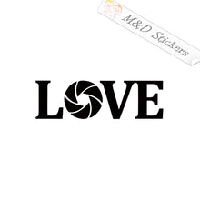 2x Love Photography Vinyl Decal Sticker Different colors & size for Cars/Bikes/Windows