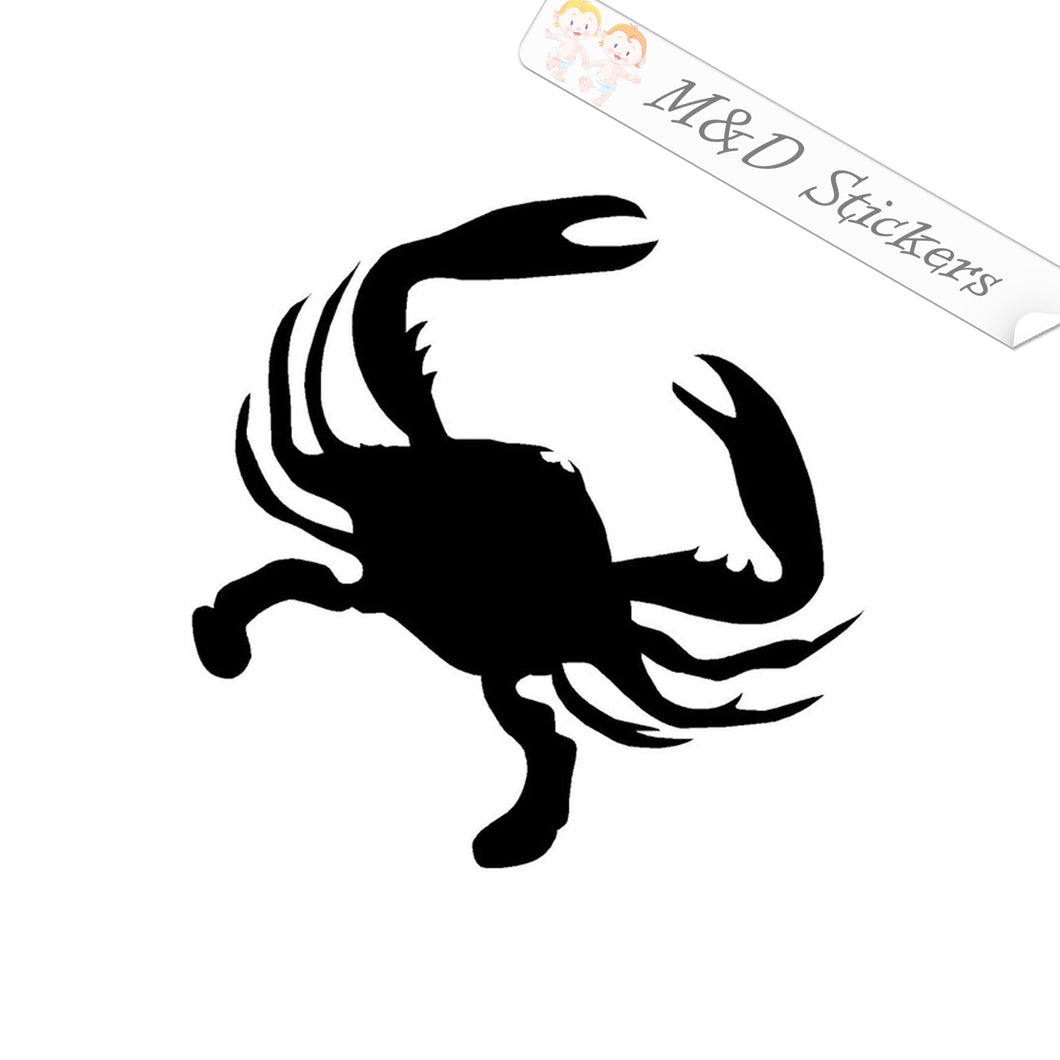 2x Crab Vinyl Decal Sticker Different colors & size for Cars/Bikes/Windows