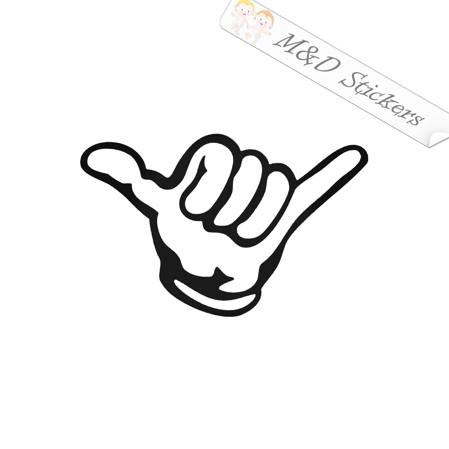 2x Beach life Shaka hand Vinyl Decal Sticker Different colors & size for Cars/Bikes/Windows