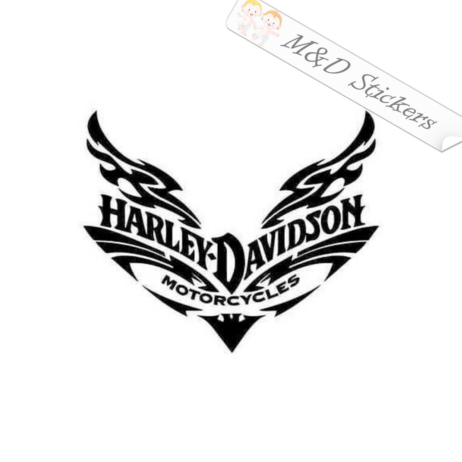 2 Stickers Harley Davidson Logo - Sticks-em