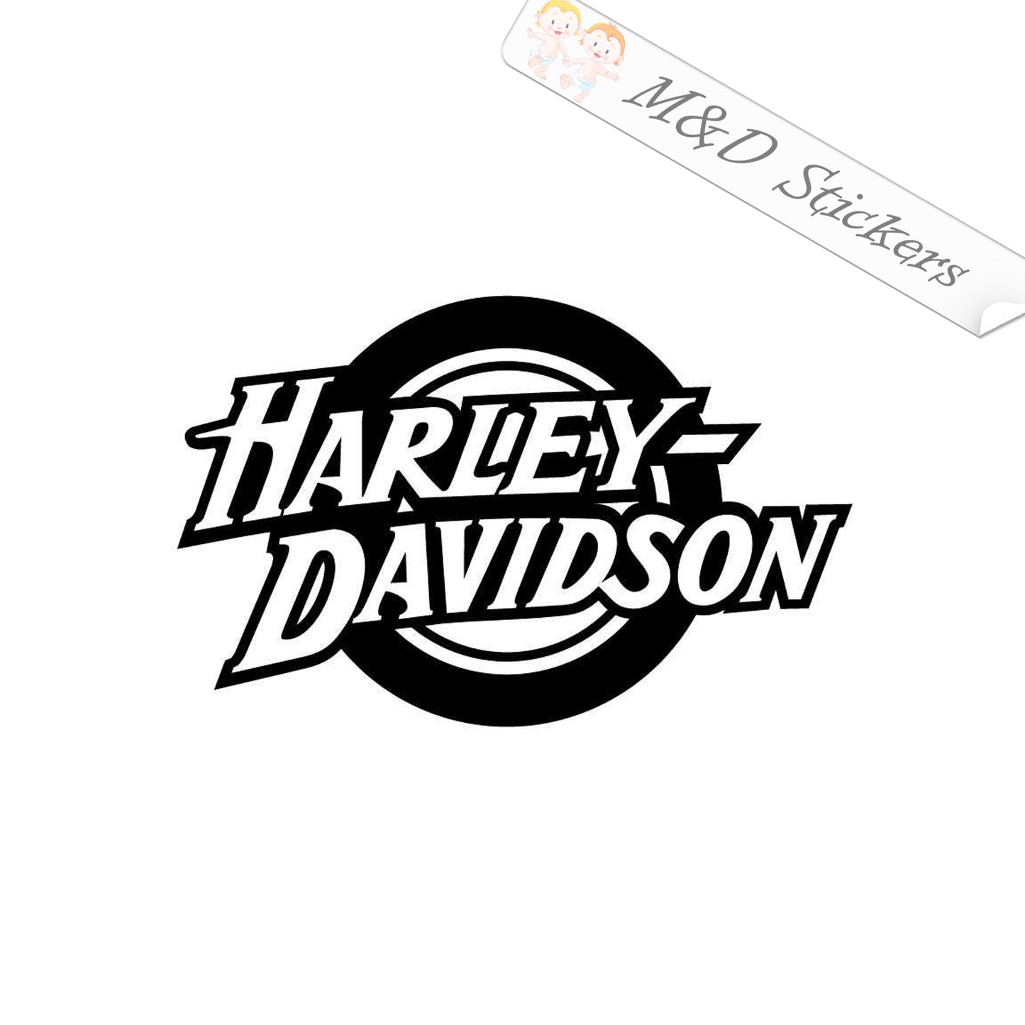 Harley-Davidson (4.5" - 30") Vinyl Decal in Different colors & size for Cars/Bikes/Windows