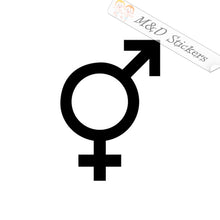 Transgender Symbol (4.5" - 30") Vinyl Decal in Different colors & size for Cars/Bikes/Windows