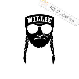 Willie Nelson Musician (4.5" - 30") Vinyl Decal in Different colors & size for Cars/Bikes/Windows