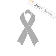 Cancer ribbon (4.5" - 30") Vinyl Decal in Different colors & size for Cars/Bikes/Windows